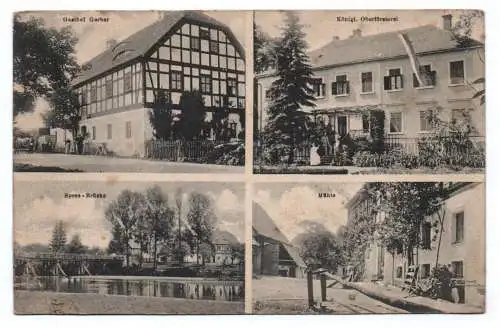Ak Gruss aus Halbendorf Spree Guttau Bautzen Gasthof Oberförsterei Brücke 1913