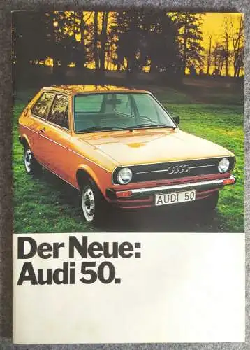 Original Broschüre Der neue Audi 50 Beilage Preise Ausstattungen 1976