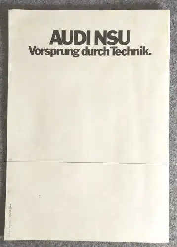 Original Broschüre Der neue Audi 50 Beilage Preise Ausstattungen 1976