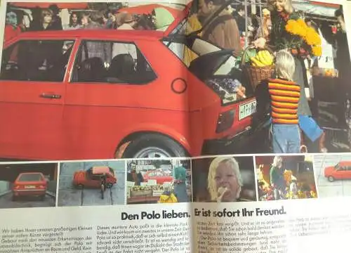 Volkswagen Broschüre Polo VW Auto Werbung 1976