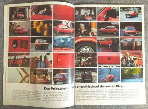 Volkswagen Broschüre Polo VW Auto Werbung 1976