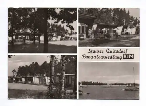 Ak Stausee Quitzdorf Bungalowsiedlung KIM 1982