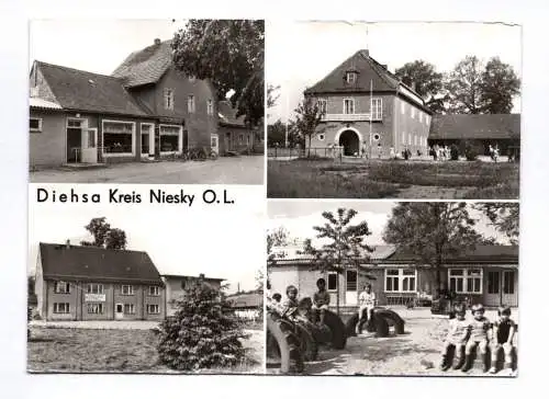 Ak Diehsa Kres Niesky OL Lebensmittelgeschäft Kindergarten Schule 1982