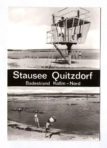 Ak Stausee Quitzdorf Badestrand Kollm Nord Kreis Niesky 1982