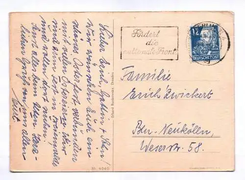 Künstler Ak Herzlichen Ostergruß vermenschlichte Hasen Kinder 1950