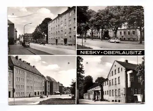 Ak Niesky Oberlausitz Rathaus Friedrich Engels Straße Radnica 1976