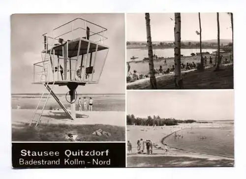Ak Stausee Quitzdorf Badestrand Kollm Nord Aussichtsturm Kreis Niesky 1982