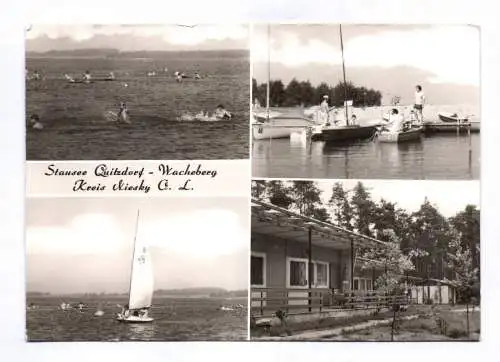 Ak Stausee Quitzdorf Wacheberg Kreis Niesky OL 1982