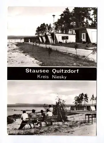 Ak Stausee Quitzdorf Kreis Niesky Bungalowsiedlung KIM bei Reichendorf 1982