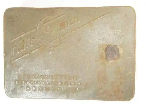 Alte Blechdose Halbmond Cigaretten Türkenperle Dresden Vorkrieg Vintage 