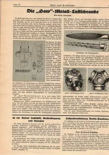 Luft und Kraftfahrt  Zeitschrift Luft und Kraftahrwesen Nr 6  1934 Luftfahrt