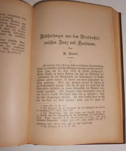 Jahrbuch für jüdische Geschichte und Literatur 1902 fünfter Band !