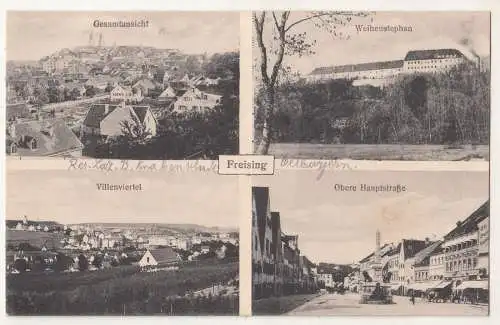 Ak Freising Mehrbild Villenviertel Weihenstephan Obere Hauptstraße 1915! (F2694