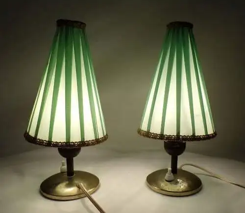 Nachttischlampe Paar Tütenlampe E14 Tischleuchte Retro Look 