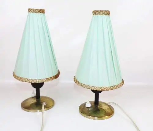 Nachttischlampe Paar Tütenlampe E14 Tischleuchte Retro Look 