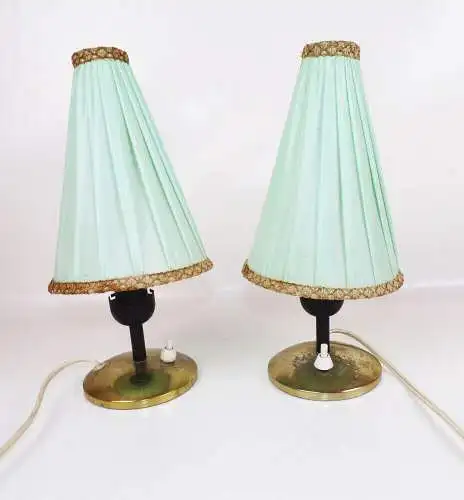Nachttischlampe Paar Tütenlampe E14 Tischleuchte Retro Look 