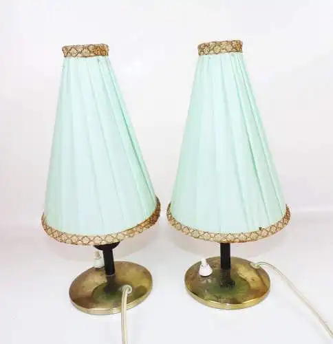 Nachttischlampe Paar Tütenlampe E14 Tischleuchte Retro Look 