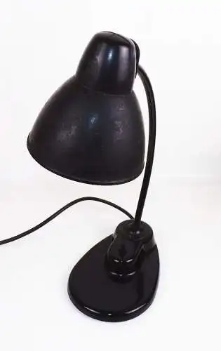 Alte Schreibtischlampe Büroleuchte E27 IKA LBL Bakelit Schwarz Bauhaus