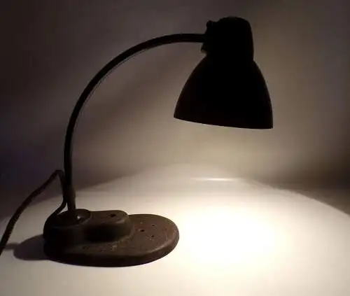 Alte LBL Schreibtischleuchte Bürolampe E27 IKA LBL Bakelit Schwarz Art Deco