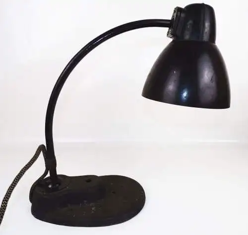 Alte LBL Schreibtischleuchte Bürolampe E27 IKA LBL Bakelit Schwarz Art Deco