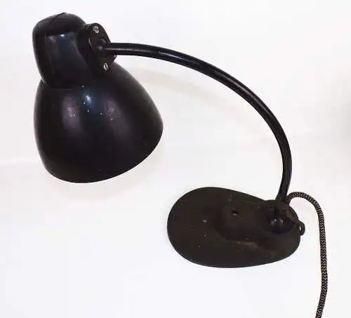 Alte LBL Schreibtischleuchte Bürolampe E27 IKA LBL Bakelit Schwarz Art Deco