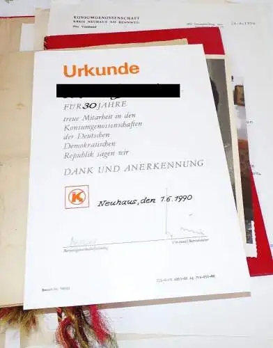 DDR Urkunden Nachlass