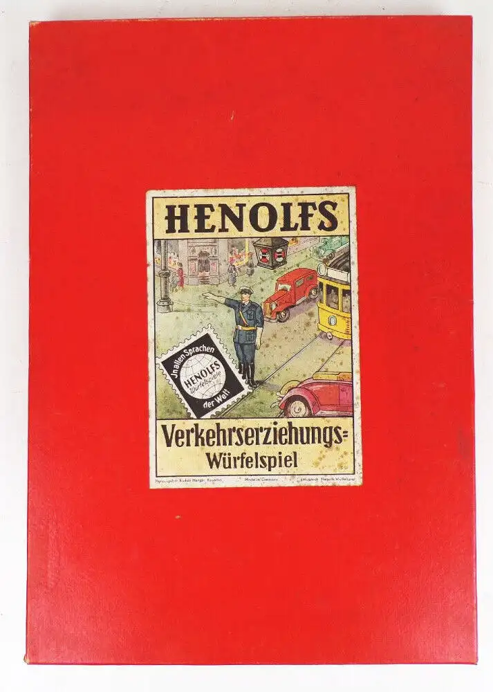 Henolfs Verkehrserziehung Würfelspiel Brettspiel um 1930 0