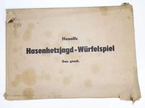 Henolfs Hasenhetzjagd Würfelspiel Kurt Dietrich Dresden um 1940 er 50er