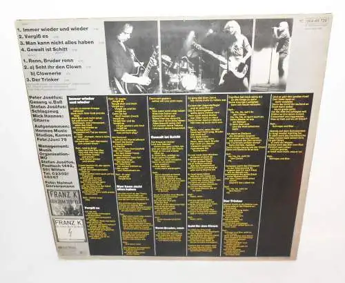 Vinyl LP Franz K Gewalt ist Schitt 