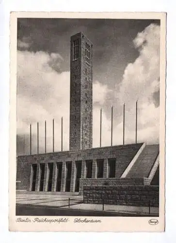 Foto Ak Berlin Glockenturm Olympia 1936