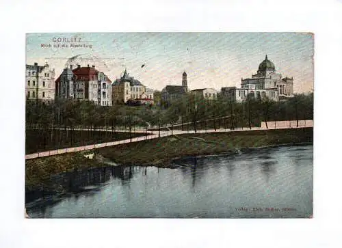 Ak Görlitz Blick auf die Ausstellung 1915