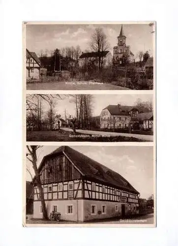 Ak Bischdorf 1939 Kirche Gemeindeamt Gerichtskretscham