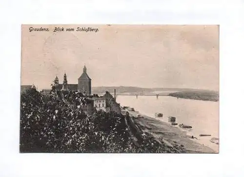 Ak Graudenz Blick vom Schloßberg 1915 Grudziądz Westpreußen