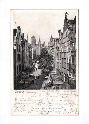 Ak Danzig Frauengasse 1903 Gdansk Polen
