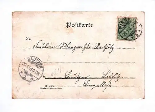 Ak Dresden Katholische Hofkirche mit Augustusbrücke 1902