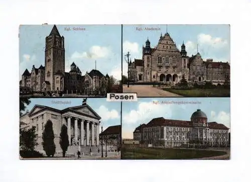 Ak Posen Königliches Schloss Stadttheater 1914 Poznan Polen