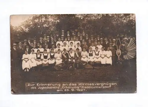 Ak Zur Erinnerung an das Kirmesvergnügen 1921 Niedercunnersdorf