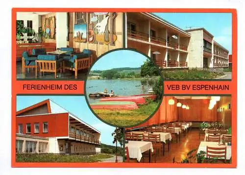 Ak Ferienheim des VEB BV Espenhain 1984 Talsperre Prik Kreis Oelsnitz