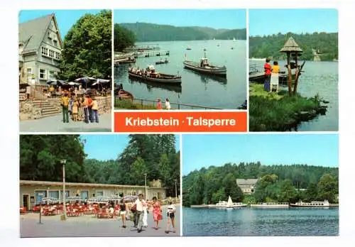 Ak Kriebstein Talsperre HO Gaststätte 1978 Talsperransicht mit Bad