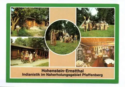 Ak Hohenstein Ernstthal Indianistik Naherholungsgebiet Pfaffenberg 1983