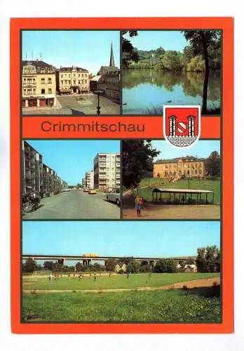 Ak Crimmitschau 1984 Kreis Werdau Am Markt Schloßteich