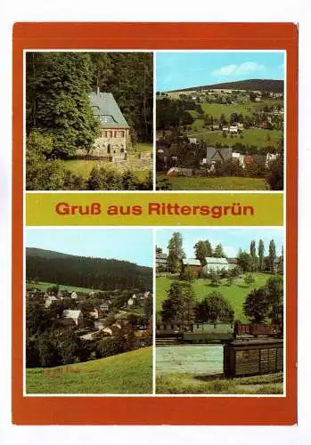 Ak Gruß aus Rittersgrün 1984 Übersicht Teilansicht Museum Oberrittersgrün