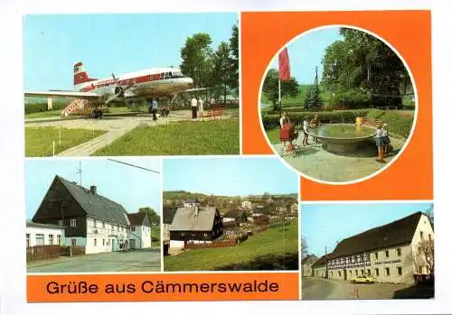 Ak Grüße aus Cämmerswalde Kreis Brand Erbisdorf 1984 Schauflugzeug