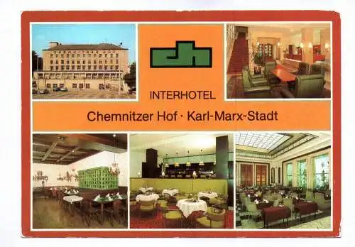 Ak Interhotel Chemnitzer Hof Karl Marx Stadt 1984