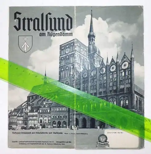 Altes Prospekt Stralsund am Rügendamm 1941