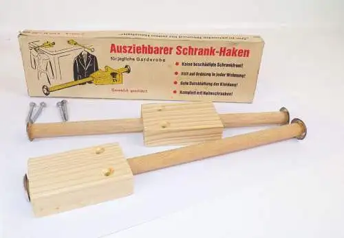 DDR ausziehbarer Schrank Haken Holz OVP komplettes Set für Garderobe
