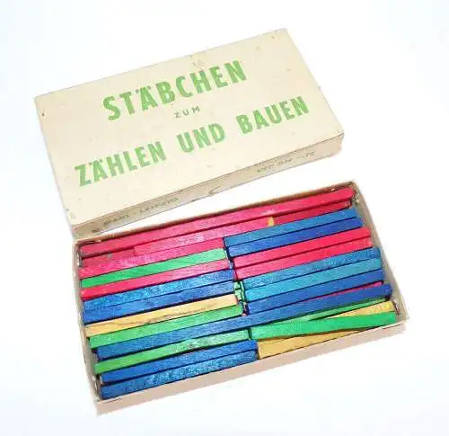 Stäbchen zum Zählen und Bauen Pädagogisches Spielzeug DDR