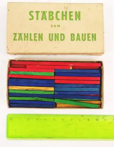 Stäbchen zum Zählen und Bauen Pädagogisches Spielzeug DDR