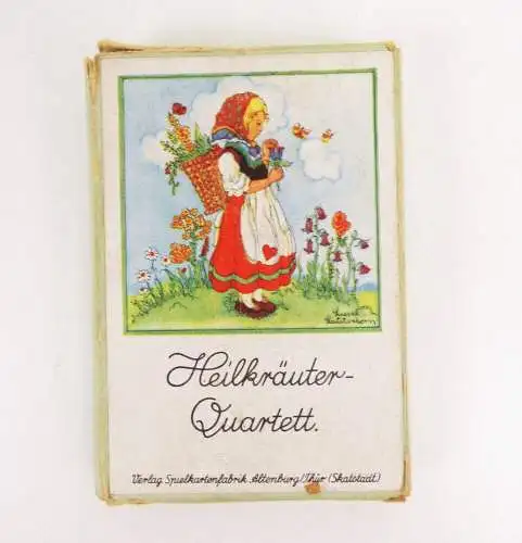 Heilkräuter Quartett Liesel Lauterborn Spielkartenfabrik Altenburg altes  Karten
