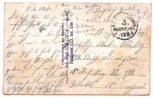 Feldpost Ab Wirballen Bahnhof Virbalis Lettland Ostpreußen IR 178 Stempel